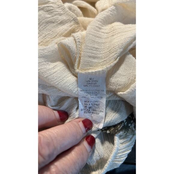 Blu Pepper Crop Top Women Large Boho Off Shoulder Snake Skin Balloon Sleeves Y2K - Picture 8 of 8